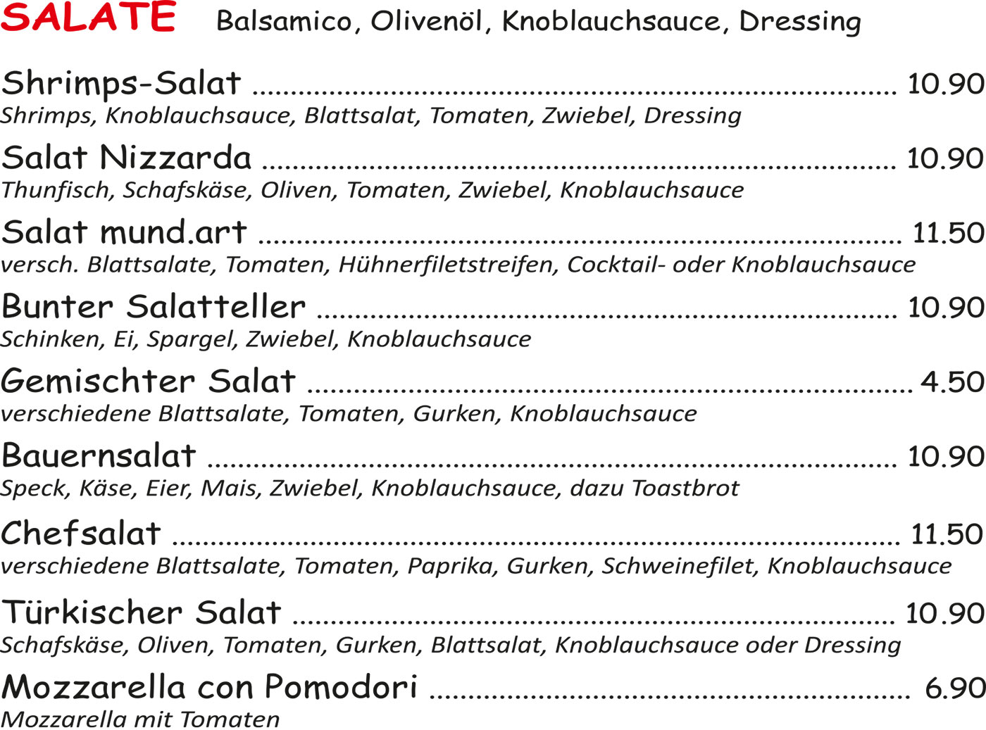 Salate Westendorf
